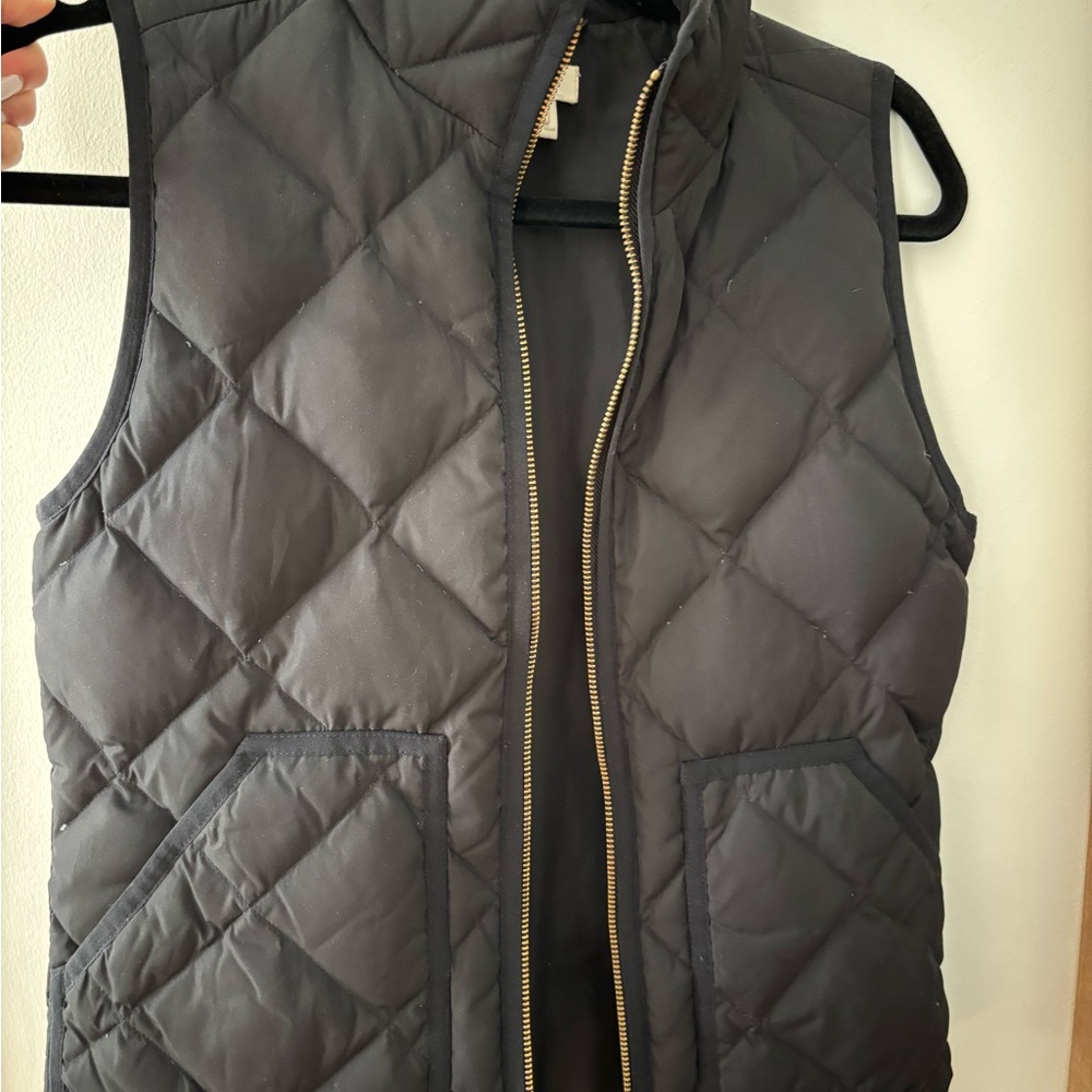 J. Crew Women's Quilted black Vest